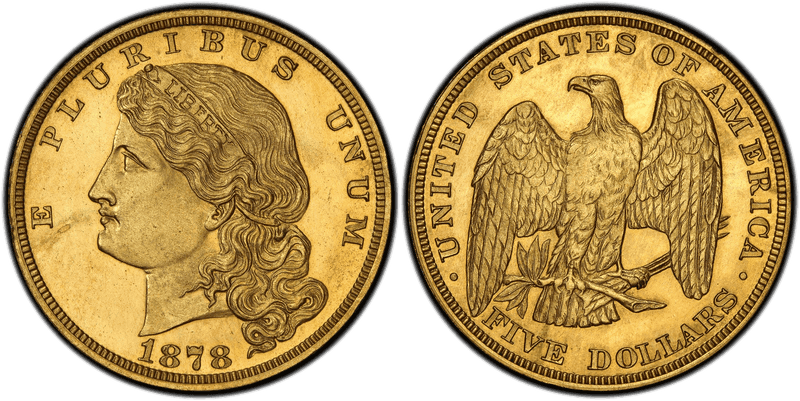 1878 Proof Half Eagle Pattern - J-1574, Gilt