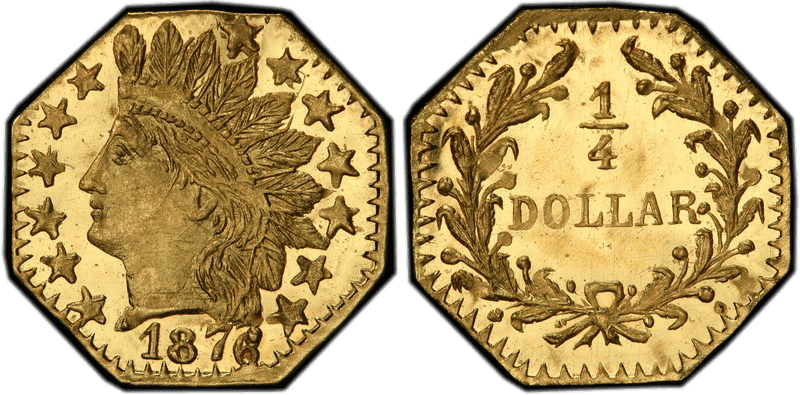 1878/6 Gold Quarter - BG-799G