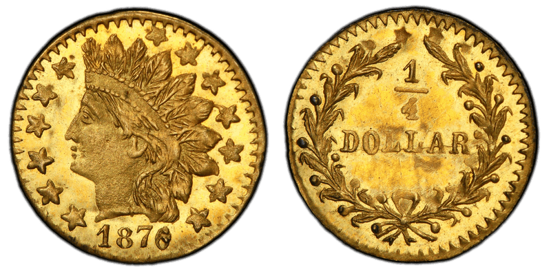 1878/6 Gold Quarter - BG-883
