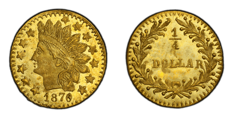 1878/6 Gold Quarter - BG-884