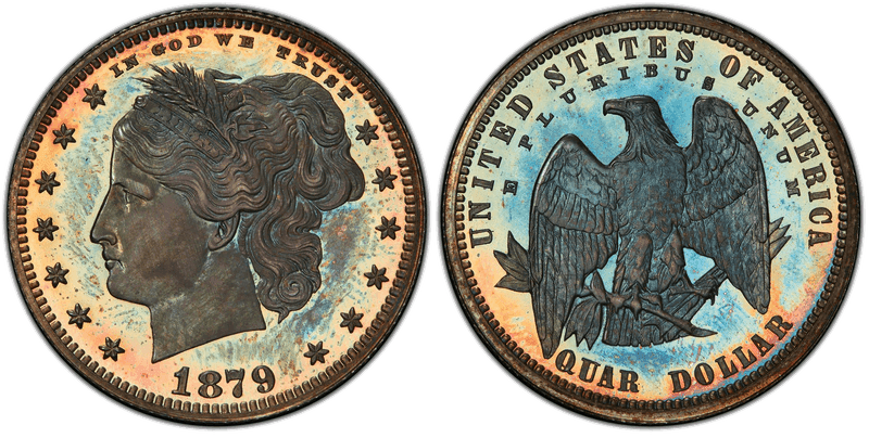 1879 Proof Quarter Pattern - J-1590