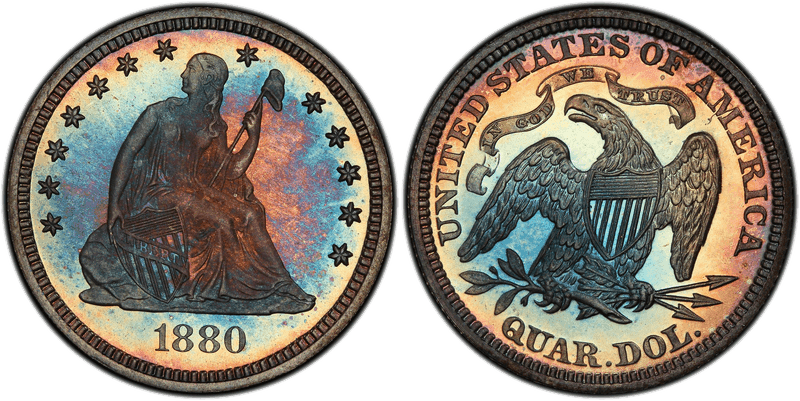 1880 Seated Liberty Quarter