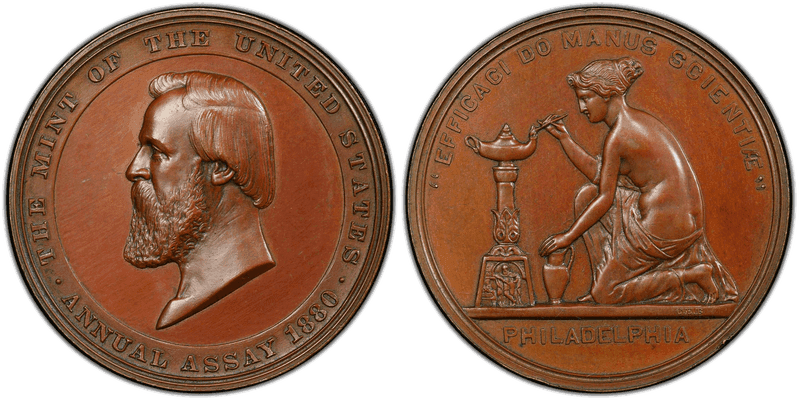 1880 Assay Commission Medal - JK-AC-20, Bronze, Rutherford B. Hayes