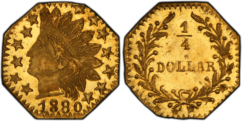 1880 Gold Quarter - BG-799J