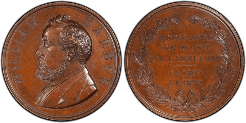 1880 Bronzed Medal J-MT-19, William Barber