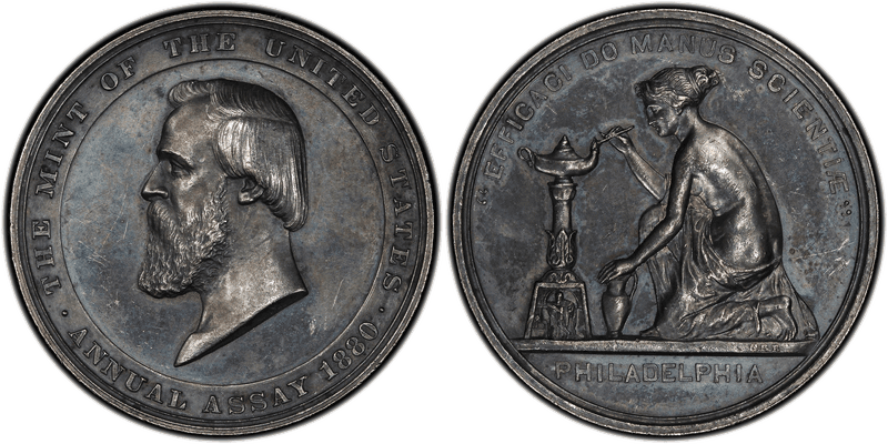 1880 Assay Commission Medal - JK-AC-20, Silver, Rutherford B. Hayes
