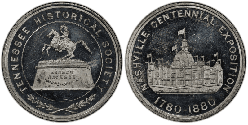 1880 White Metal So-Called Dollar HK-591, Nashville Centennial Exposition