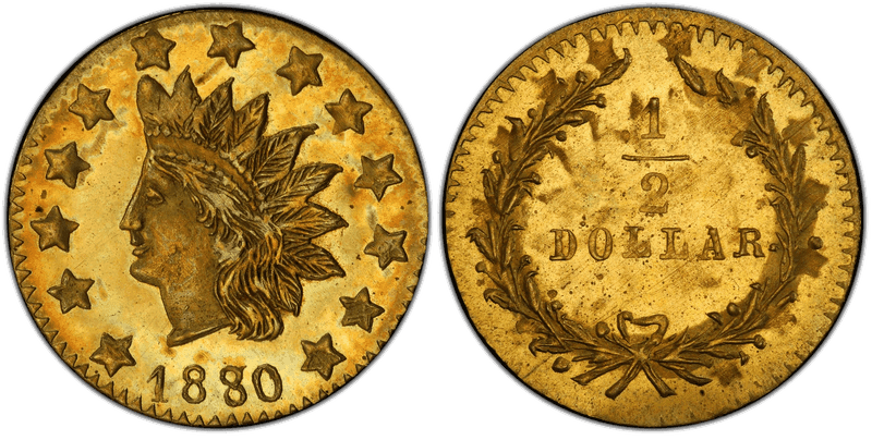 1880/70 Gold Half Dollar - BG-1067