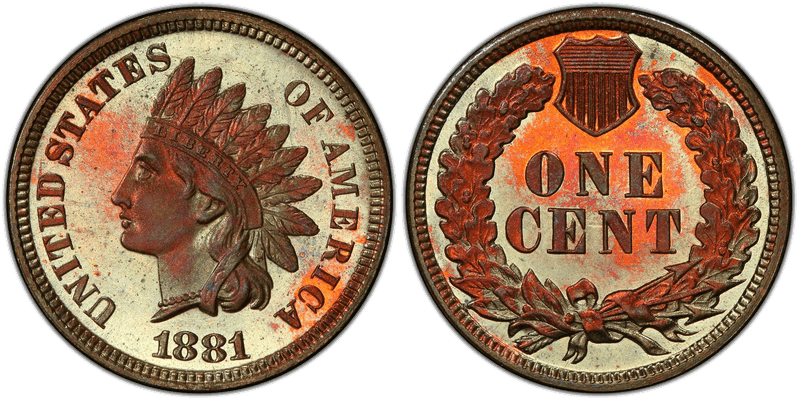 1881 Indian Head Cent Base