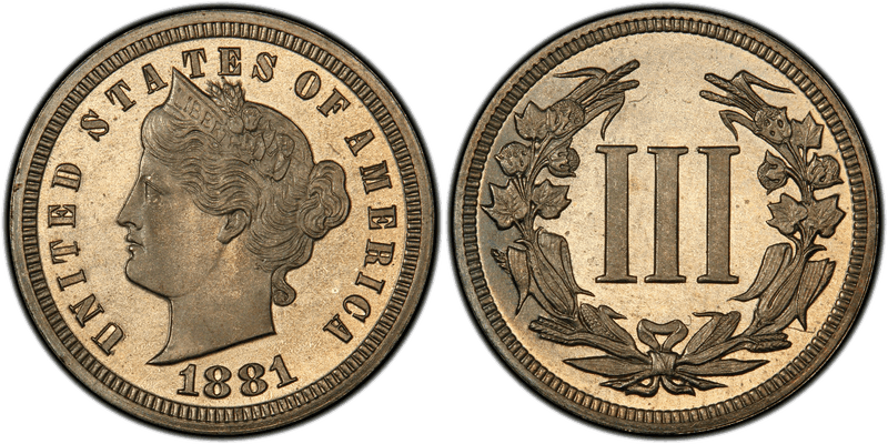 1881 Three Cent Patterns