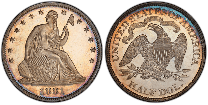 1881 Seated Liberty Half Dollar