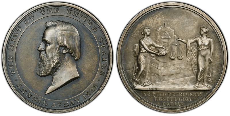 1881 Assay Commission Medal - JK-AC-24a, Silver, Rutherford B. Hayes
