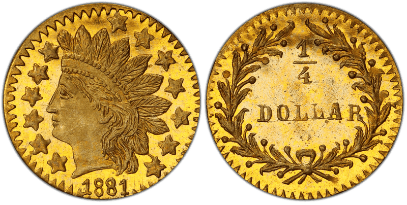 1881 Gold Quarter - BG-887