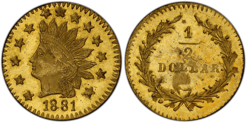 1881 Gold Half Dollar - BG-1069