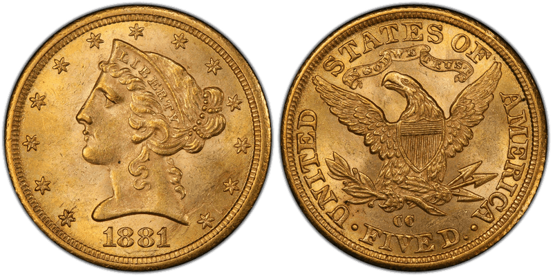1881 Liberty Head Half Eagle