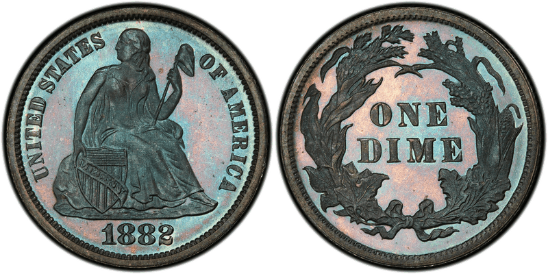 1882 Seated Liberty Dime