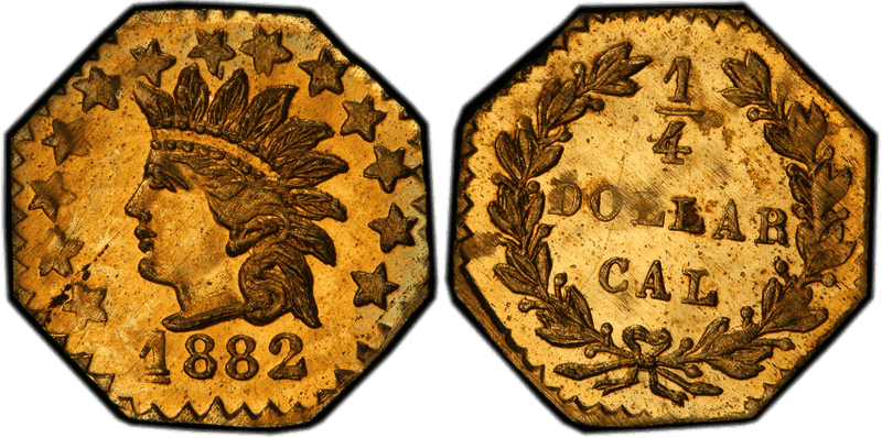 1882 Gold Quarter - BG-799CC