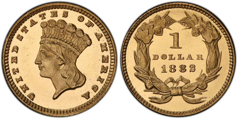1882 Liberty Gold Dollar