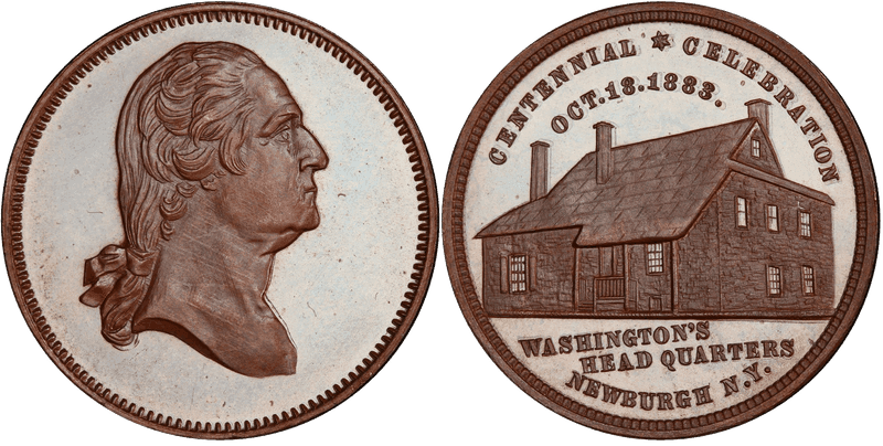 1883 Bronze Medal GW-993, Newburgh Headquarters