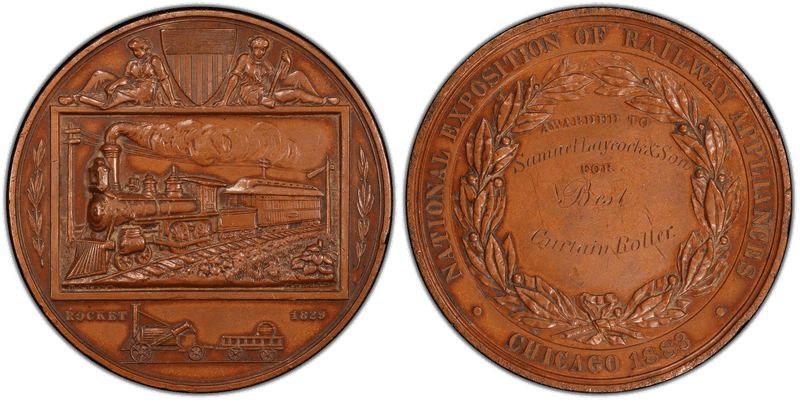 1883 Bronze Medal Moyeaux-414 Nat. Expo of Railway Appliances