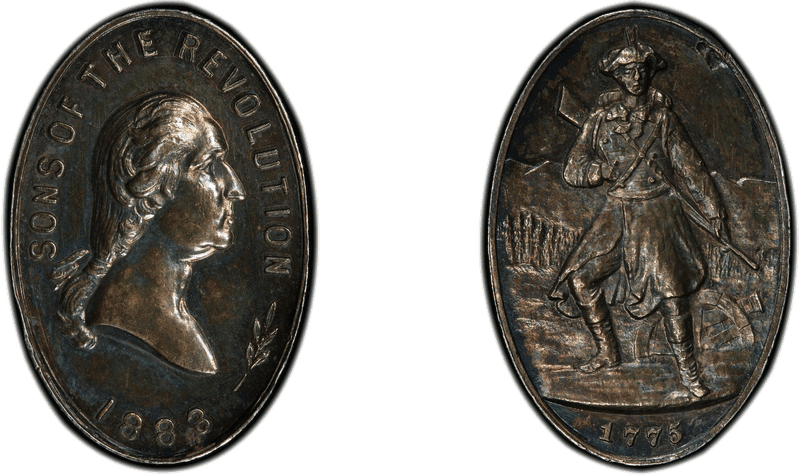 1883 Gilt Medal GW-1007, Silver Sons of The Revolution