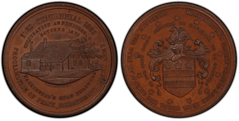 1883 Copper So-Called Dollar GW-998 HK-134, Proclamation of Peace