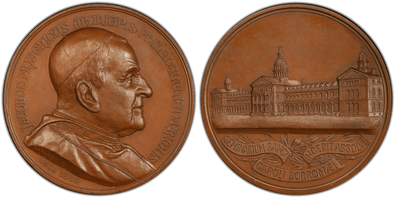 1883 Medal James Frederick, First Archbishop of Philadelphia Bronze