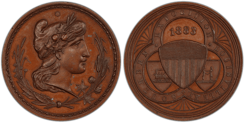 (1883) Bronze Medal Rulau Ky-Lo-33A, Southern Exposition