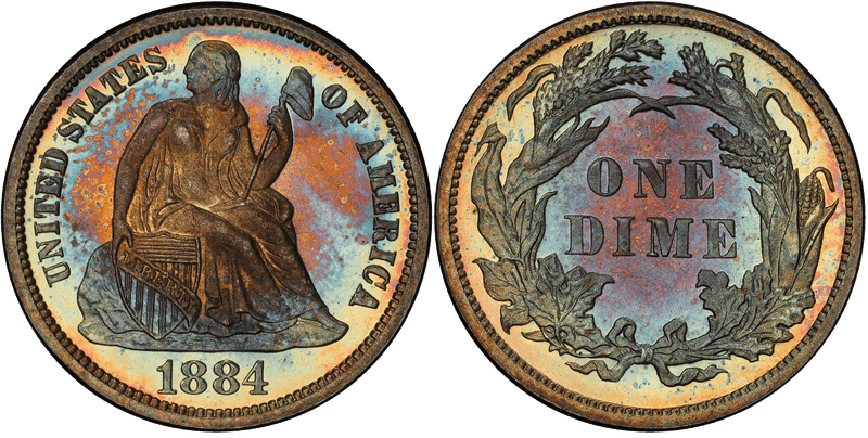 1884 Seated Liberty Dime