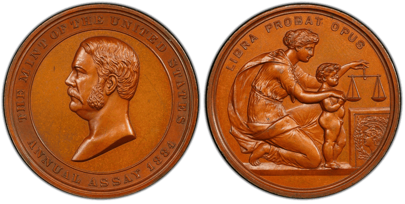 1884 Assay Commission Medal - JK-AC-27, Bronze, Chester A. Arthur