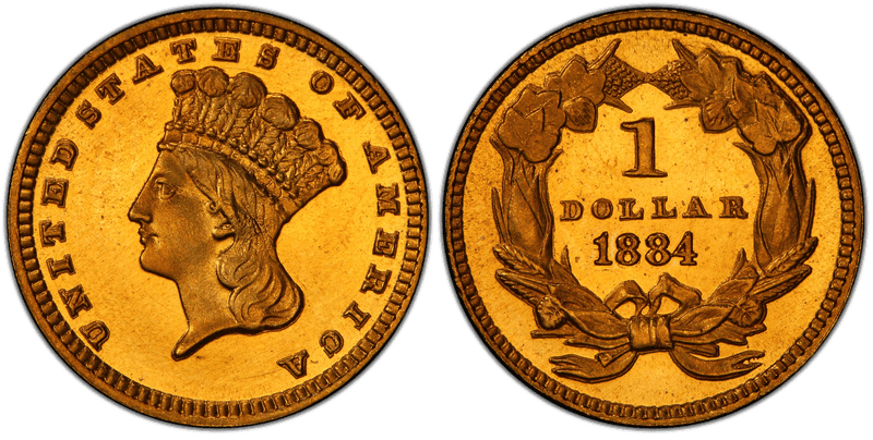 1884 Liberty Gold Dollar
