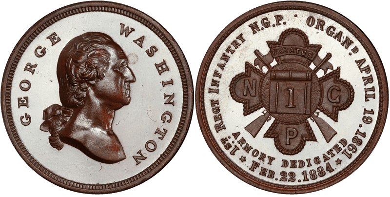 1884 Bronze Medal GW-1015, Armory Dedication