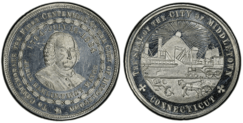 1884 So-Called Dollar HK-599a, Middletown Centennial