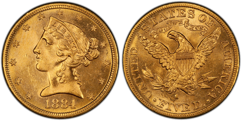 1884 (S) Liberty Head Half Eagle