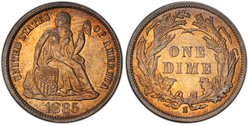 1885 (S) Seated Liberty Dime
