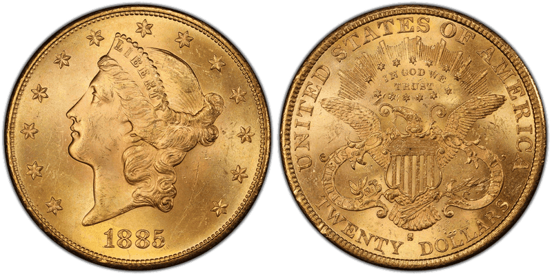 1885 (S) Liberty Head Double Eagle