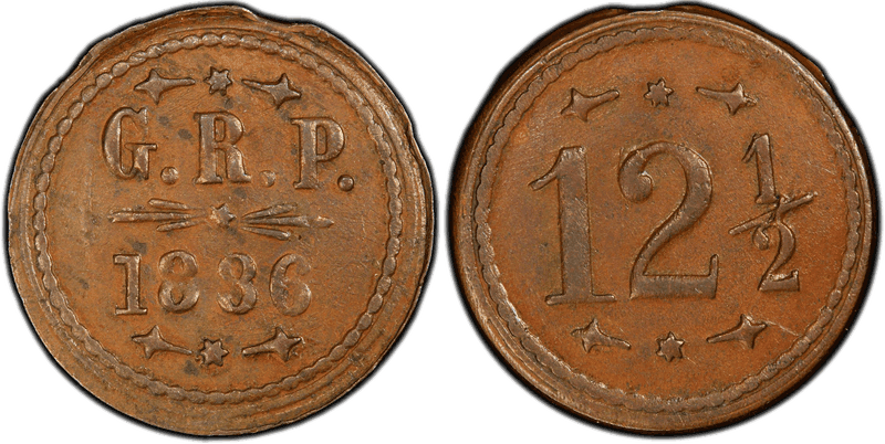 1886 Hawaiian Plantation Token - Grove Ranch, 12-1/2 Cents