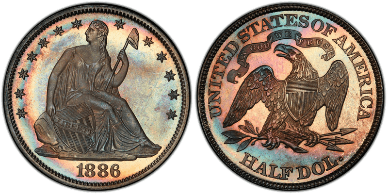 1886 Seated Liberty Half Dollar