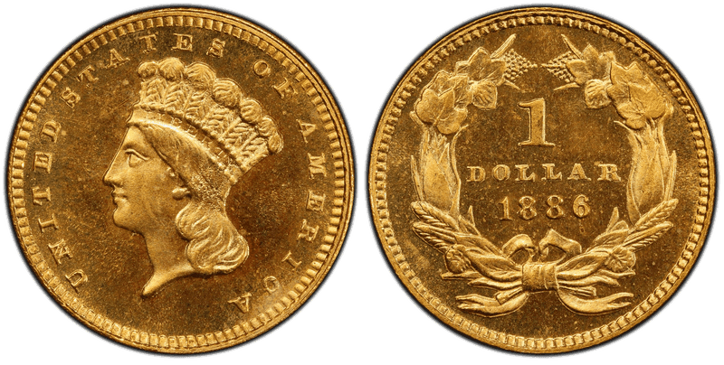 1886 Liberty Gold Dollar