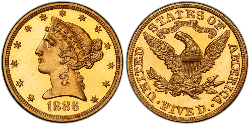 1886 Liberty Head Half Eagle