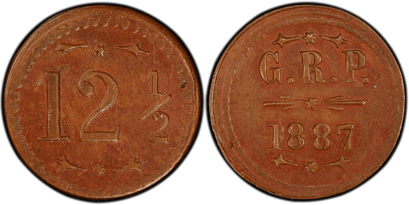 1887 Hawaiian Plantation Token - Grove Ranch, 12-1/2 Cents