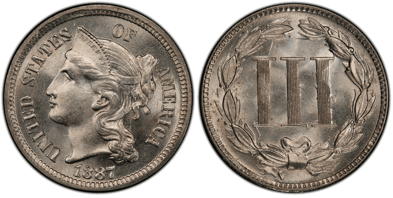 1887 Nickel Three Cent Piece