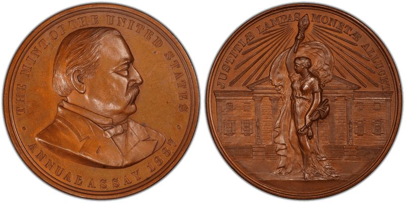 1887 Assay Commission Medal - JK-AC-30, Bronze, Grover Cleveland