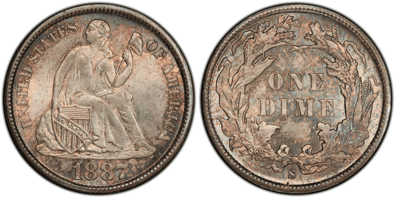 1887 (S) Seated Liberty Dime