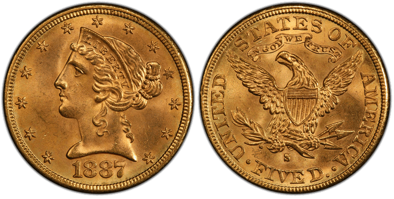 1887 Liberty Head Half Eagle