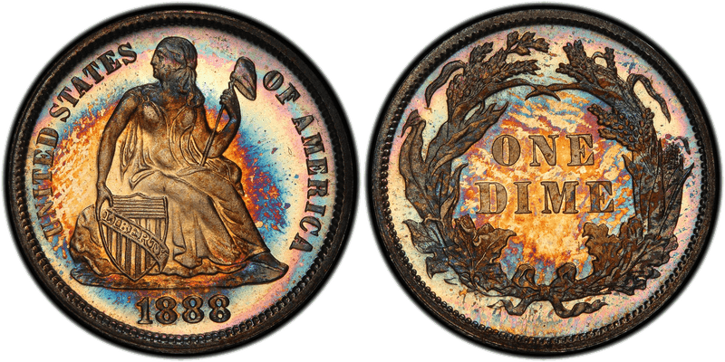 1888 Seated Liberty Dime