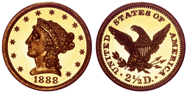 1888 Liberty Head Quarter Eagle