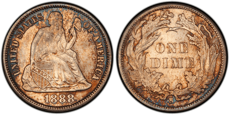 1888 (S) Seated Liberty Dime