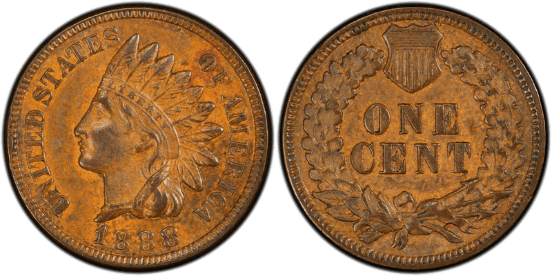 1888 Indian Head Cent Base