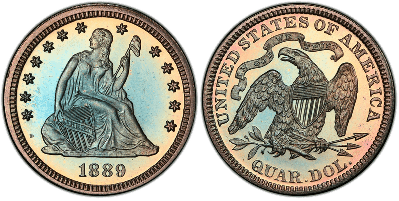 1889 Seated Liberty Quarter